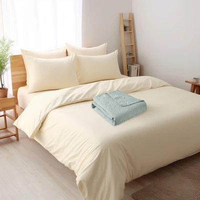 Oversized Quilted Blanket with 100% Cotton Filling, Seafoam