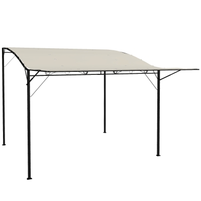 Patio Extendable Gazebo 9.8' x 8.2' x 8.2' Cream White