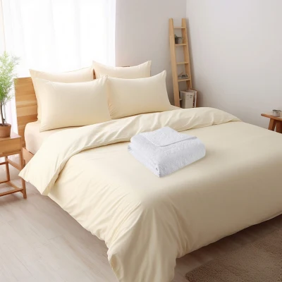 Oversized Quilted Throw Blanket with 100% Cotton Fill, White
