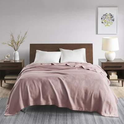 King Size Durable Egyptian Cotton Blanket with OEKO-TEX Certified, Rose