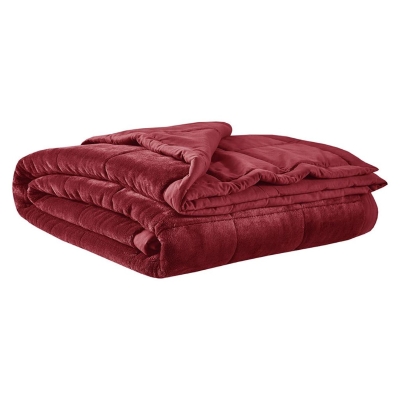 Reversible Down Alternative Blanket with Smart Temperature Control, Burgundy