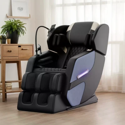 Massage Chair Recliner with Heating Function, Blue
