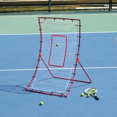 Soozier Pitch Back 5 Angles Adjustable Rebounder Net Goal Pitching and Throwing Practice Partner, Baseball/Soccer/Football/Basketball/Volleyball Daily Training