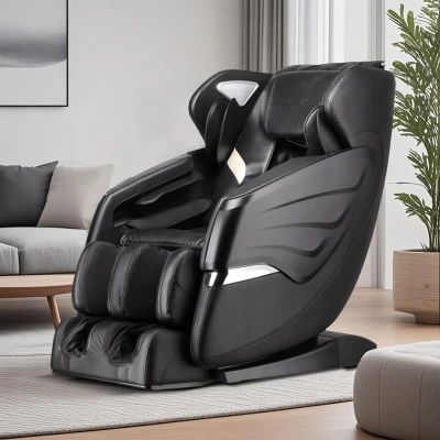 SL Track Massage Recliner with Bluetooth Speaker, Black