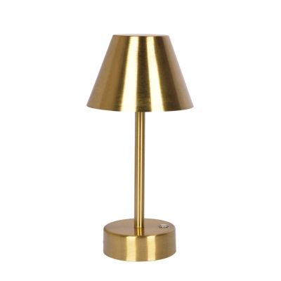 Rechargeable LED Table Lamp with Touch Switch, Antique Brass+Gold