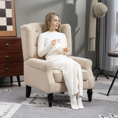 Accent Chair 29.25" x 33.75" x 40.25" Beige