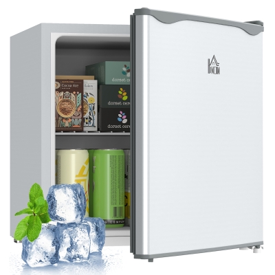 HOMCOM 1.1 Cu.Ft Mini Freezer Countertop with Removable Shelves, Gray