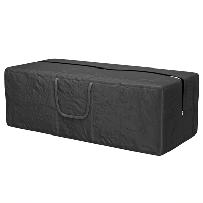 Outsunny 840L Outdoor Patio Cushion Storage Bag, UPF30+, Waterproof 600D Oxford Heavy Duty Furniture Storage Bag, Black