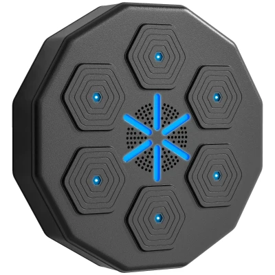 Soozier Music Boxing Machine with Gloves and Bluetooth Connection, Wall Mounted LED Light Smart Music Boxing Machine for Adults Punching Beat Training Stress Relief