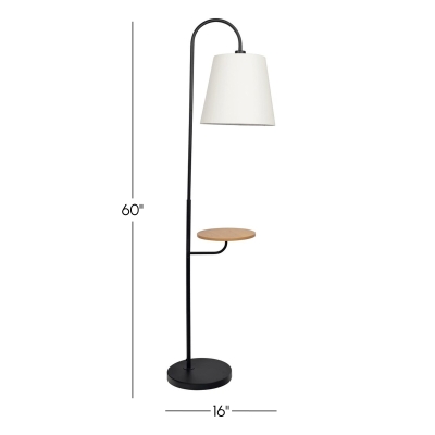 Seoul Floor Lamp with Rotary Switch, Black+White