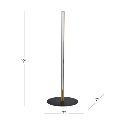 LED Table Lamp with On/Off Switch, Black+Gold