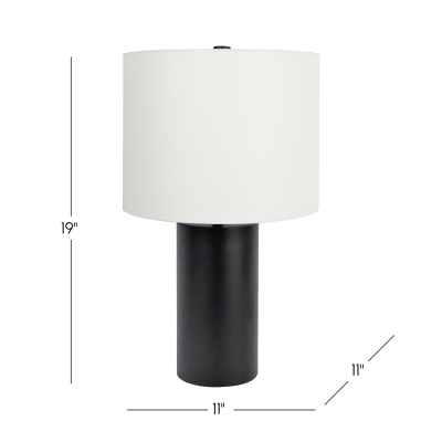 Table Lamp with On/Off Switch, Black+White