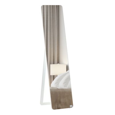 HOMCOM Full Length Mirror for Bedroom, Free Standing Dressing Mirror, Wall Mirror with Wood Frame, 15" x 61", White