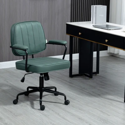 Vinsetto Home Office Chair, Adjustable Height & Tilt, Green