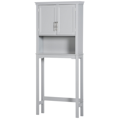 Kleankin Modern Over The Toilet Storage Cabinet, Gray