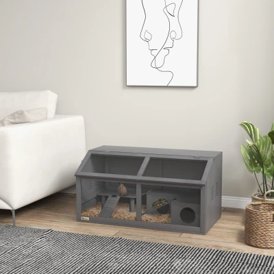 PawHut Rat Cage for Small Animals with Bridge & Ladders