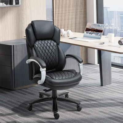 Vinsetto Big & Tall Executive Office Chair, Adjustable Swivel, Black