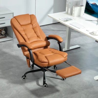 Massage Office Chair 26.5"W x 31.1"D x 47.75"H Brown