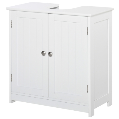 Kleankin Bathroom Vanity, U-Shape Cut-Out, White