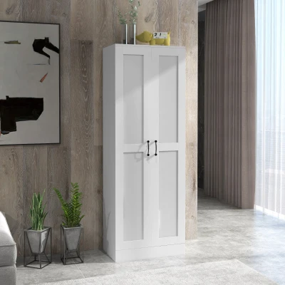 HOMCOM Storage Cabinet with Adjustable Shelves White