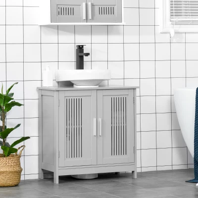 Kleankin Under Sink Bathroom Cabinet, Gray