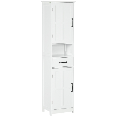 Kleankin Modern Bathroom Cabinet, Narrow Storage, White