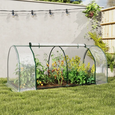 Outsunny 7' Portable Tunnel Greenhouse, Outdoor Garden Hot House