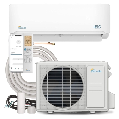 Senville LETO Series 12000 BTU Mini Split Air Conditioner Heat Pump with Inverter, White