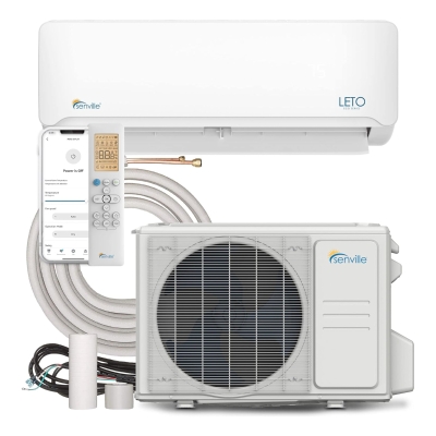 Senville LETO Series 36000 BTUMini Split Air Conditioner Heat Pump, White