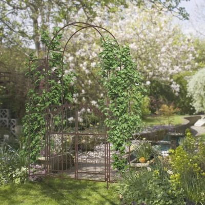 Garden Arch 64.25"  x 15.25"  x 87.75" Brown