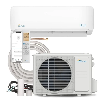 Senville LETO Series 12000 BTU Mini Split Air Conditioner Heat Pump with Inverter, White