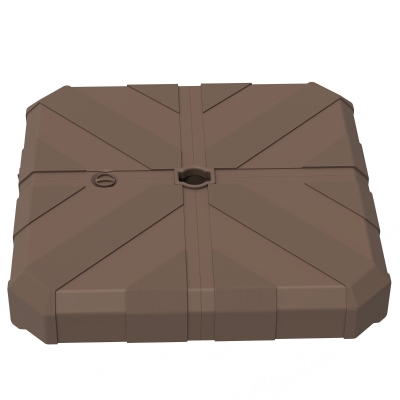 Offset Umbrella Base 26.8" L x 26.8" W x 5.1" H Brown