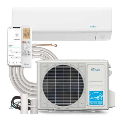 Senville AURA 33000 BTU Mini Split Air Conditioner Inverter Heat Pump, White