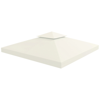 Outsunny 10' x 10' Gazebo Canopy, UV Cover, Cream White