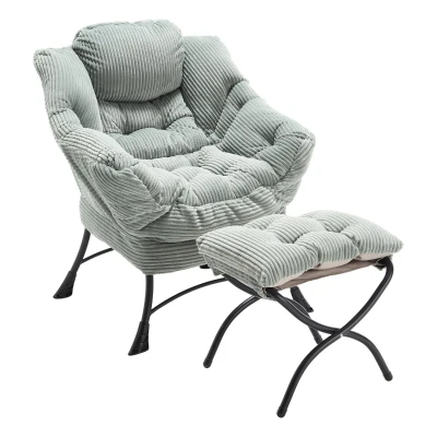 Modern Lounge Accent Chair with Armrests, Light Green