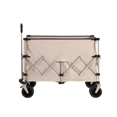 Collapsible Beach Wagon with Big All-Terrain Wheels, Beige