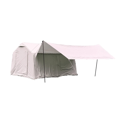 Inflatable Camping Tent with Canopy, Beige
