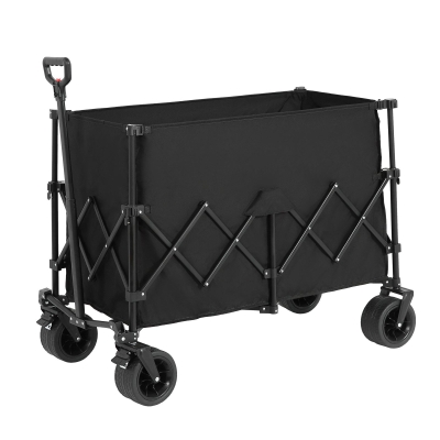 Collapsible Beach Wagon with All-Terrain Wheels, Black