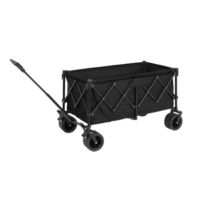 Collapsible Beach Wagon with All-Terrain Wheels, Black