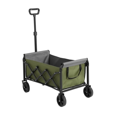 Lightweight Portable Folding Beach Wagon with Wheels, Army Green