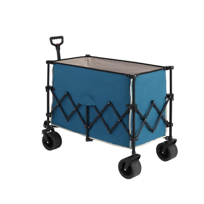Collapsible Beach Wagon with All-Terrain Wheels, Blue