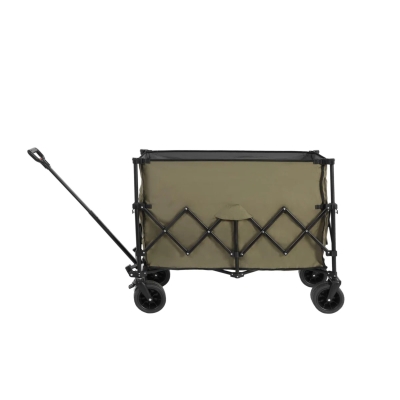 Collapsible Beach Wagon with All-Terrain Wheels, Army Green