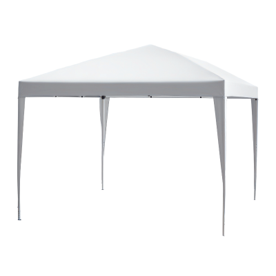 Outsunny 10 x 10ft Folding Pop Up Tent Outdoor Gazebo Canopy with Carrying Bag, White