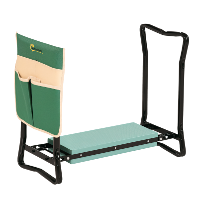 Outsunny Folding Gardening Kneeling Bench with Large Tool Pouch