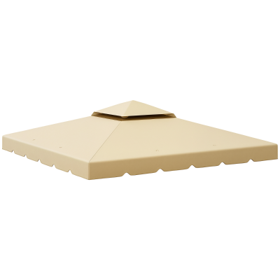 Outsunny 10' x 10' Gazebo Replacement Canopy, Gazebo Top Cover with Double Vented Roof for Garden Patio Outdoor TOP ONLY, Beige