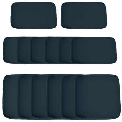 Outsunny Outdoor Patio Rattan Sofa Set Cushion Polyester Cover Replacement- No Cushion Included