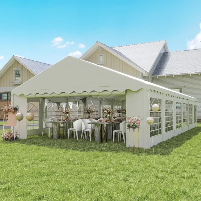 Party Tent 471.7" L x 236.2" W x 126" H White