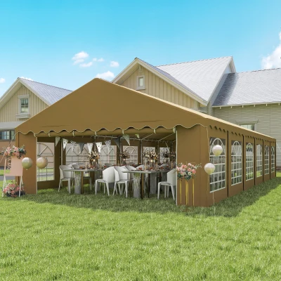 Party Tent 471.7" L x 236.2" W x 126" H Brown