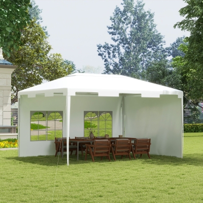 Outsunny 10x13ft Gazebo Party Tent Outdoor Canopy Garden Sun