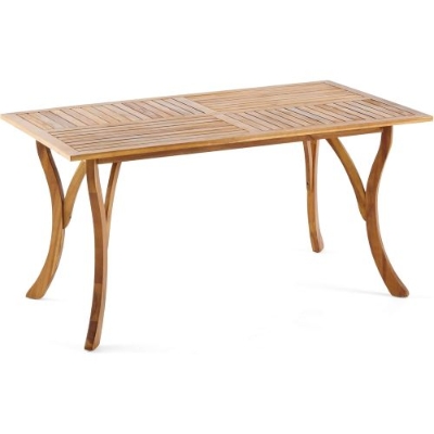 Acacia Wood Bistro Table with Curved Table Legs